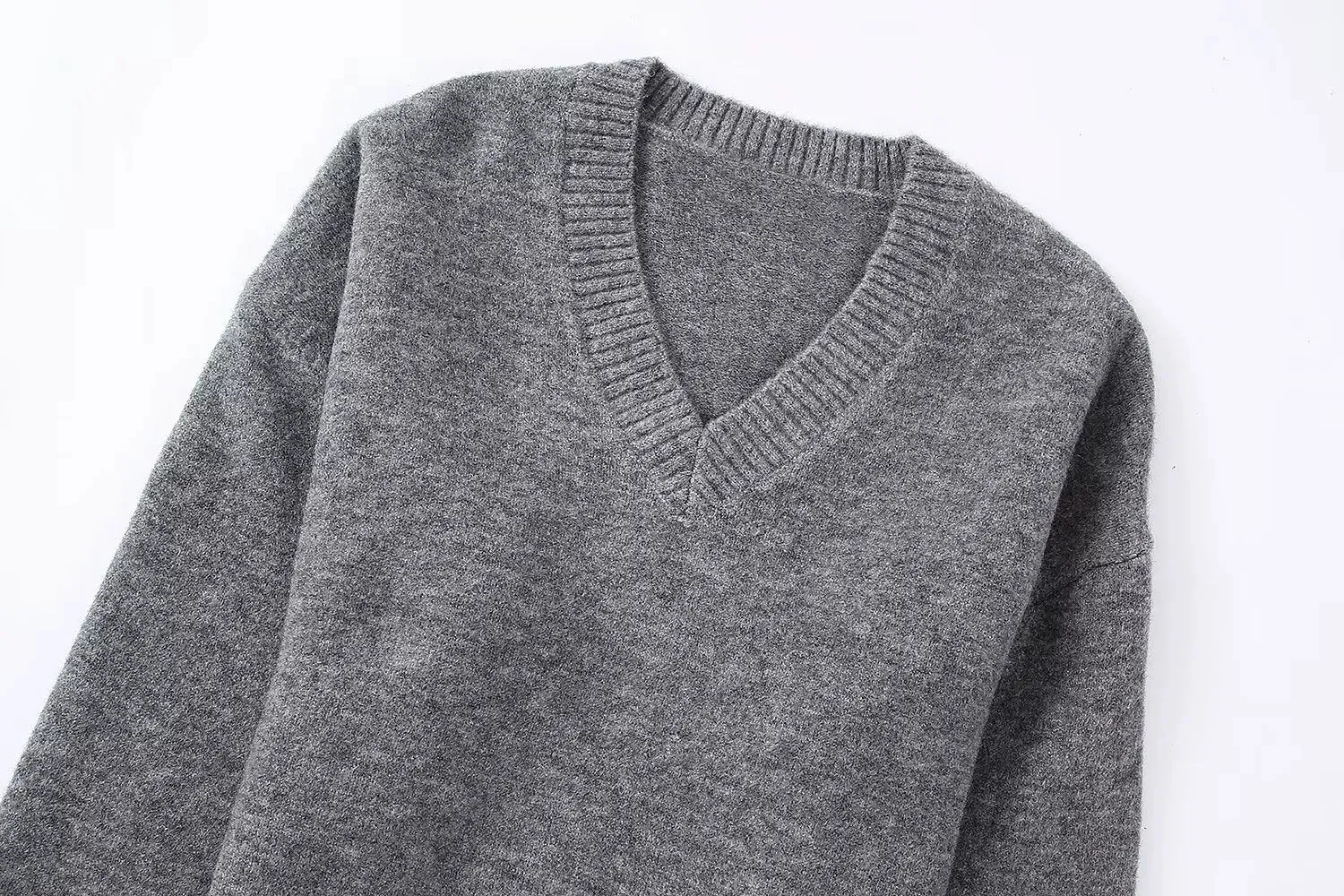 V-Neck Knit Sweater