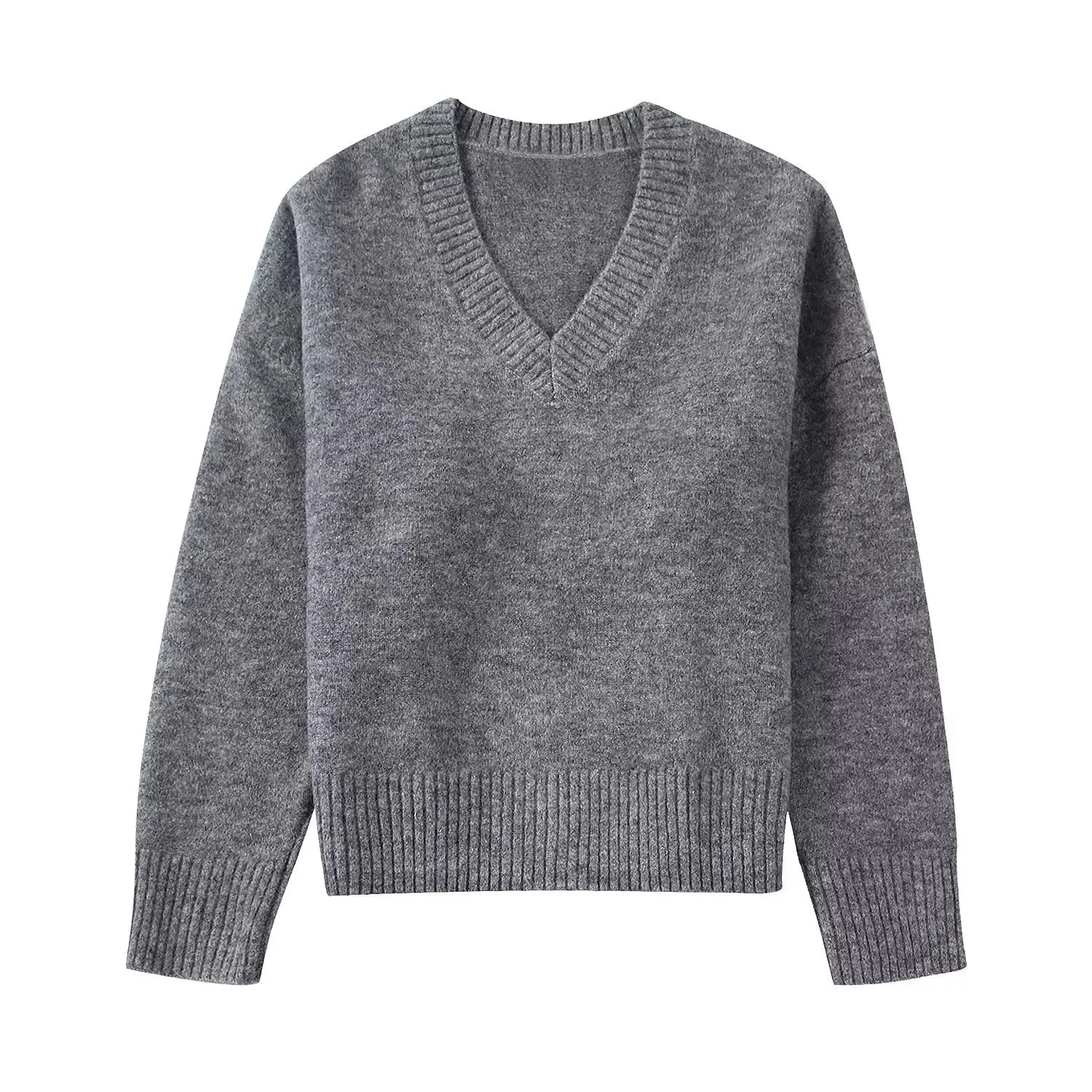V-Neck Knit Sweater