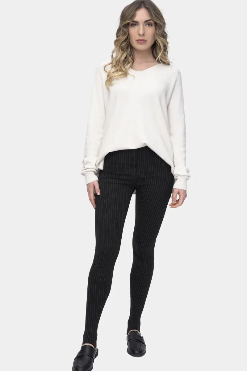 V-Neck Raw Seam Sweater