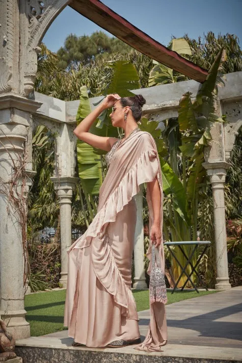 Vaire Ruffle Saree Set