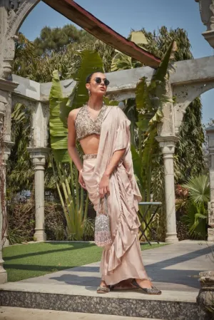 Vaire Ruffle Saree Set