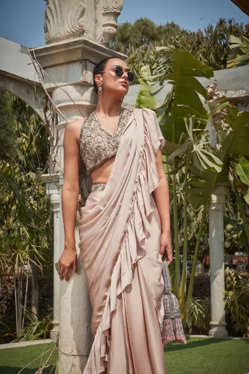Vaire Ruffle Saree Set