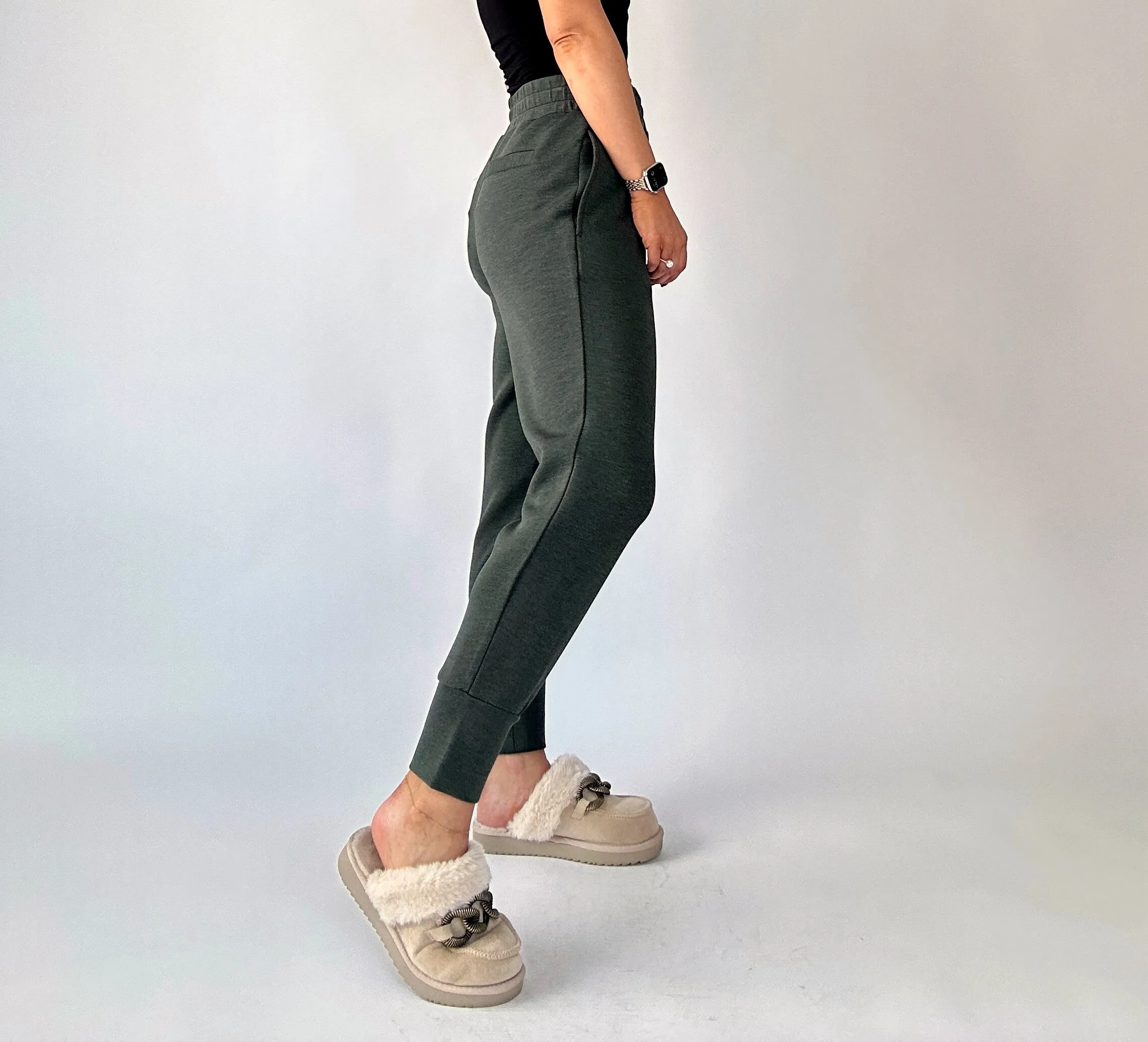 VARLEY Slim Cuff Pant - Olive Marl 25"