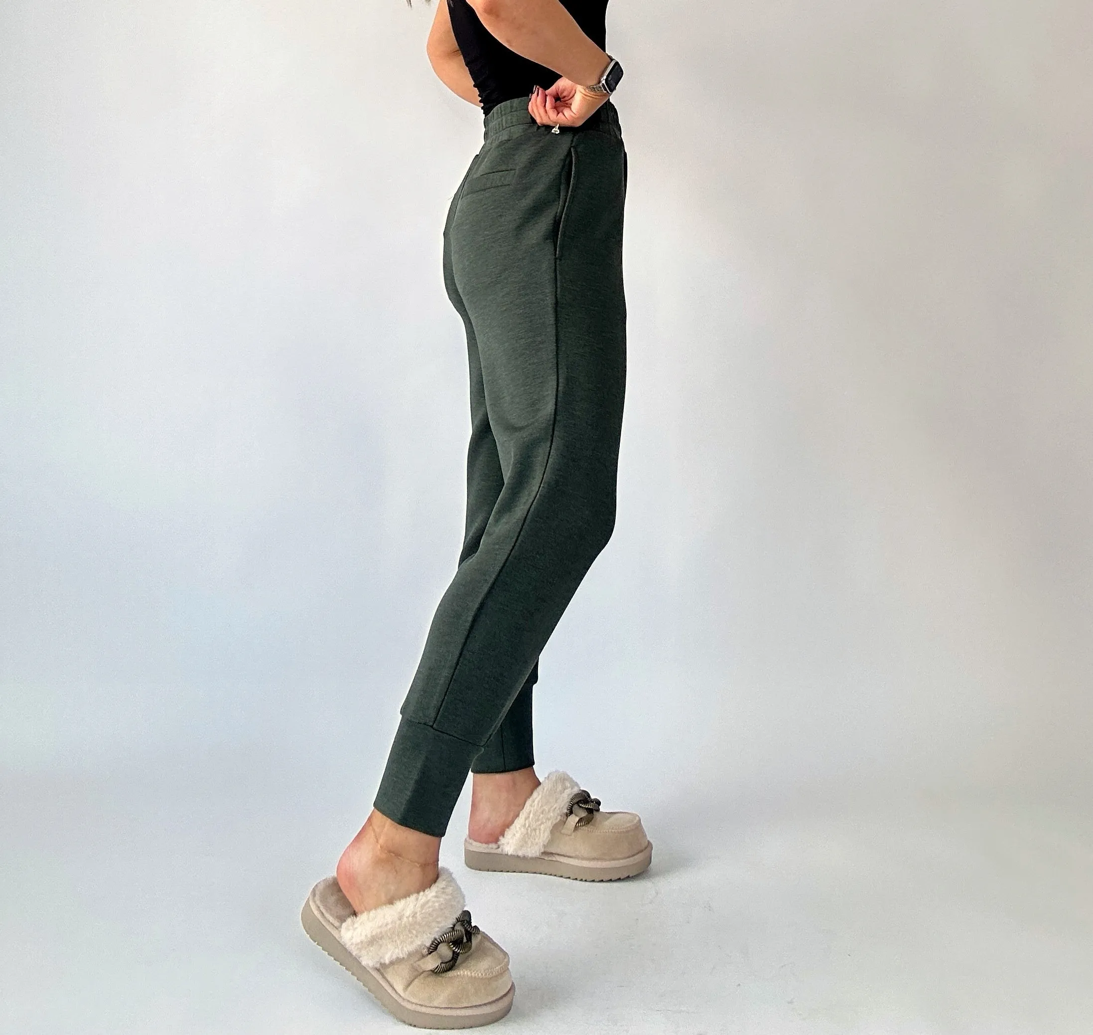 VARLEY Slim Cuff Pant - Olive Marl 25"