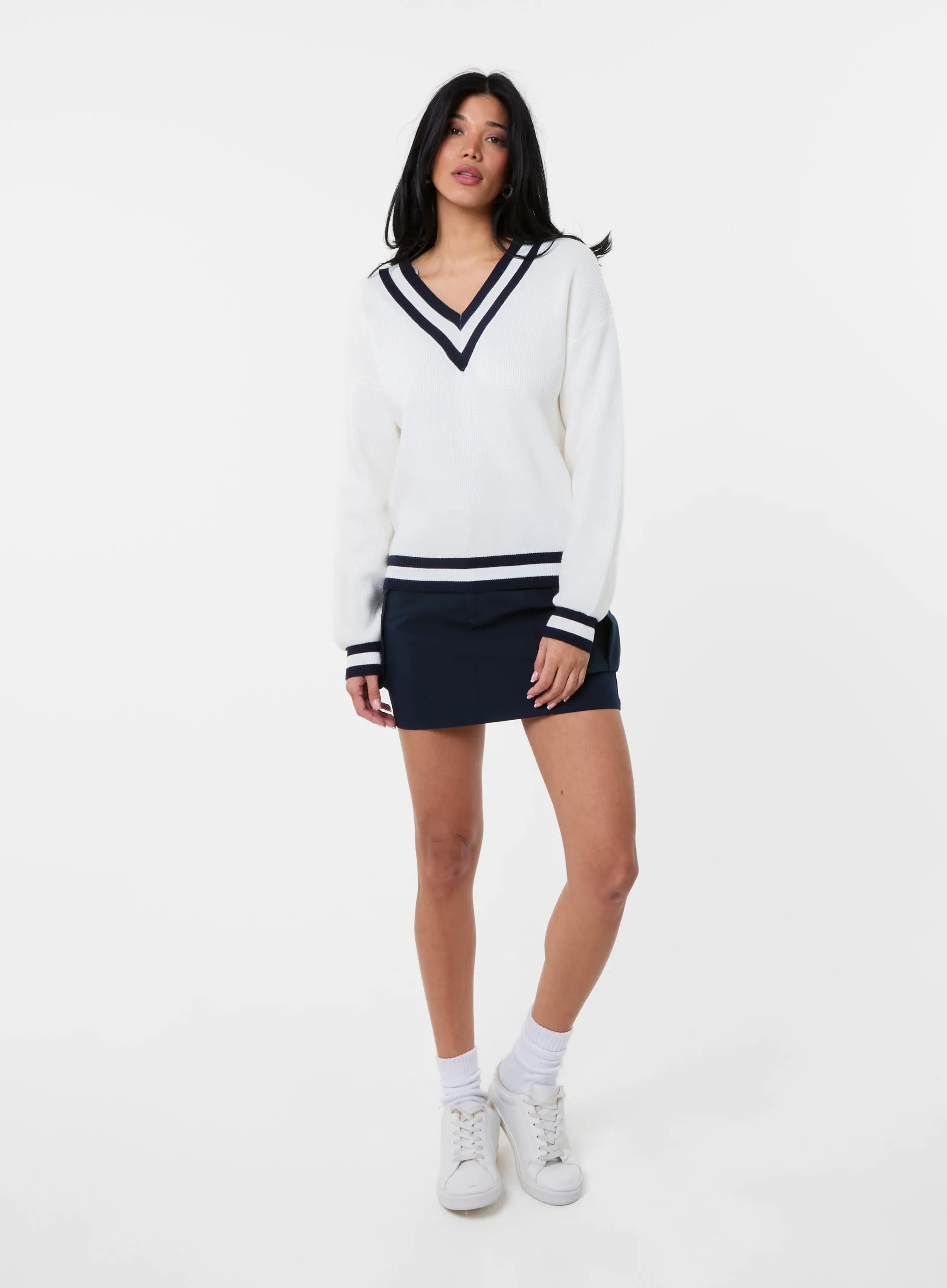 Varsity V Neck Sweater
