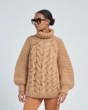 vasso cable high neck jumper