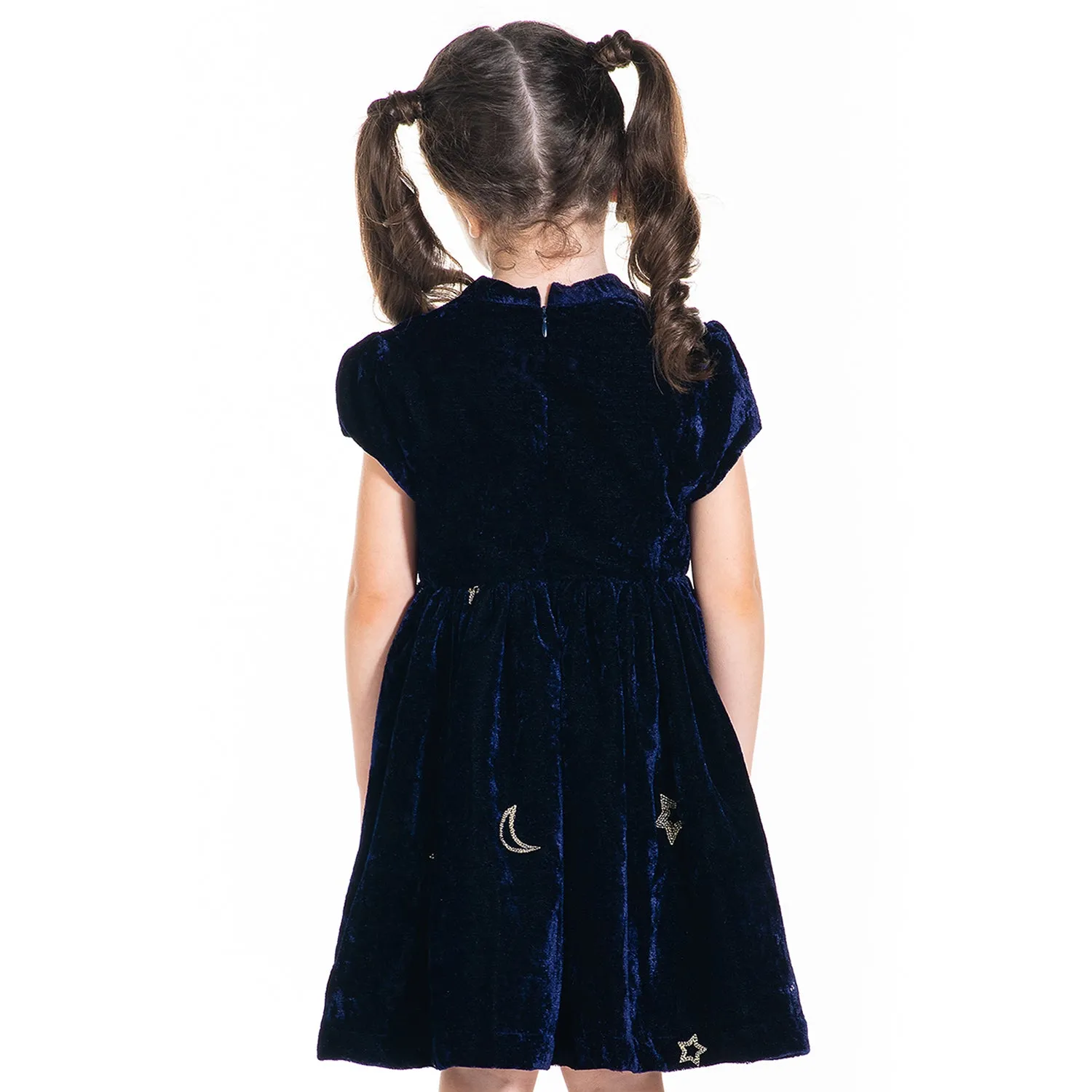 Velvet Fit and Flare A-Line Party Dress