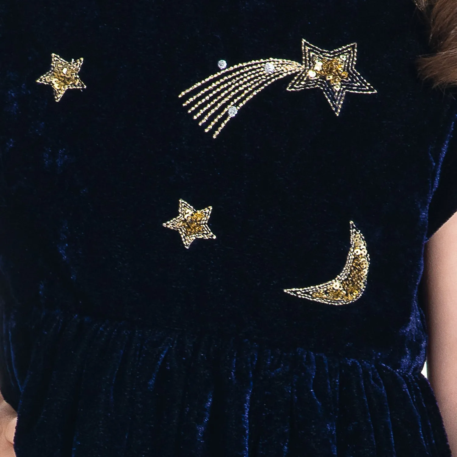 Velvet Fit and Flare A-Line Party Dress