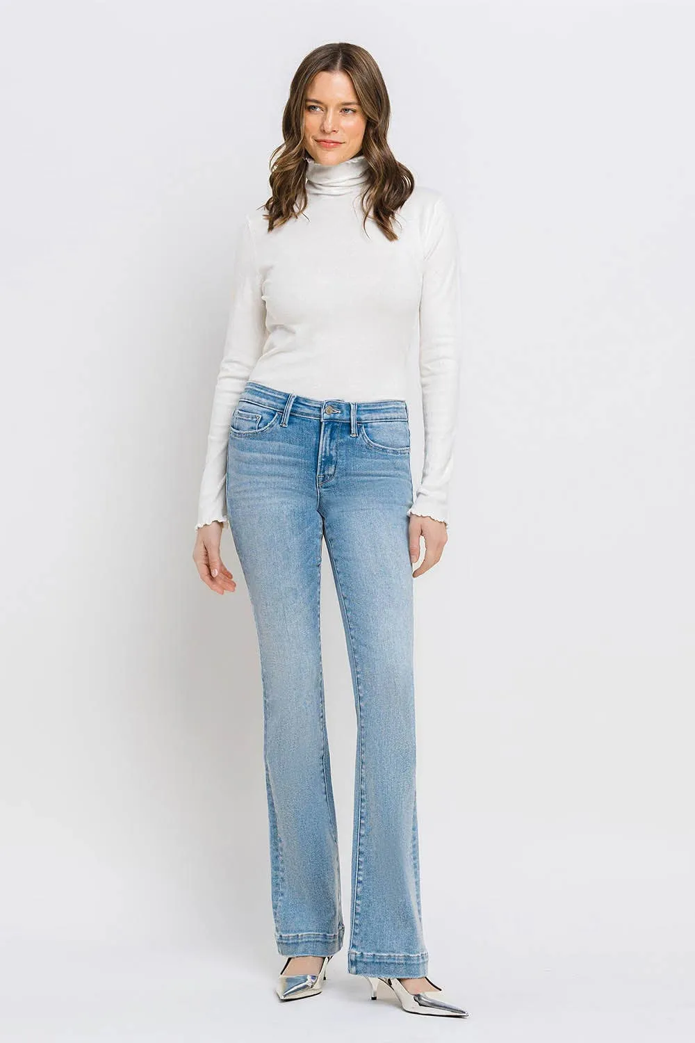 Vervet-Mid Rise Bootcut Jeans-FINAL SALE