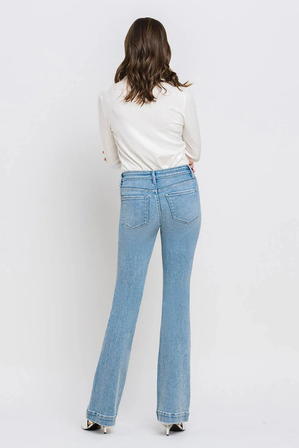 Vervet-Mid Rise Bootcut Jeans-FINAL SALE
