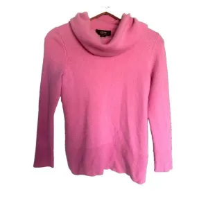 Victor Cashmere Bubble Gum Pink Turtleneck Sweater Women's M