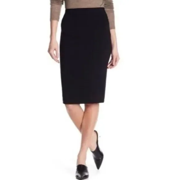 Vince Black Viscose Crepe Knit Pencil Skirt NWT Womens Size S Small