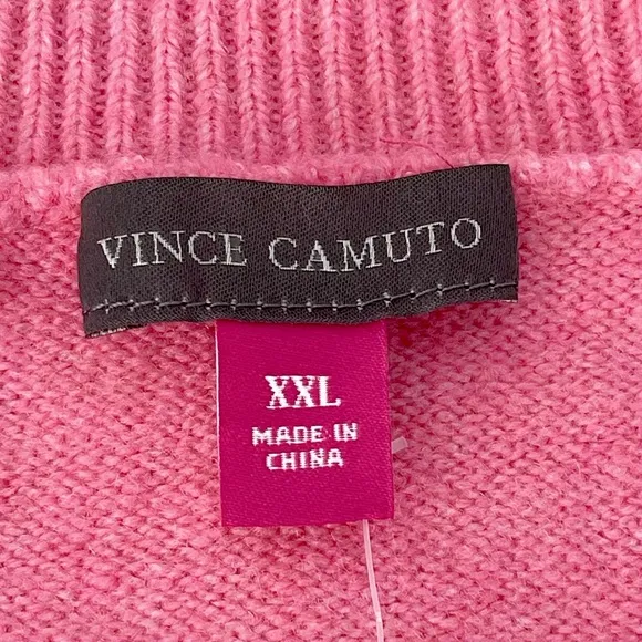 Vince Camuto Turtleneck Knit Oversized Sweater Long Sleeve Dropped Shoulder