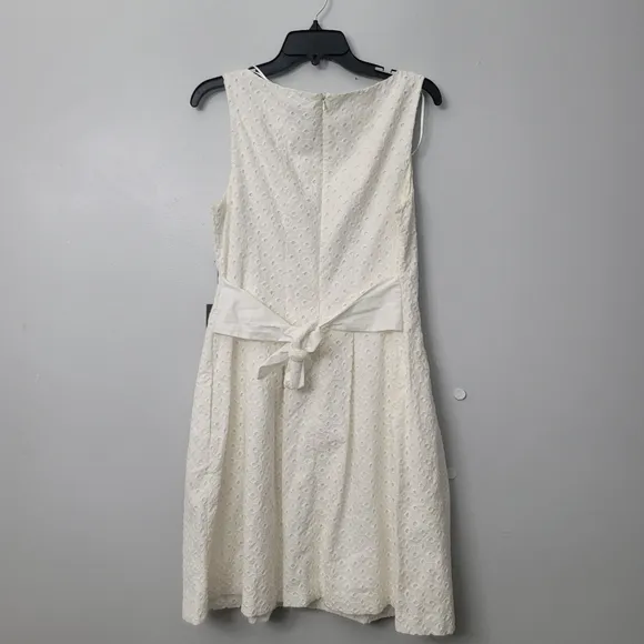 Vince CamutoSleeveless Eyelet Fit and Flare Dress