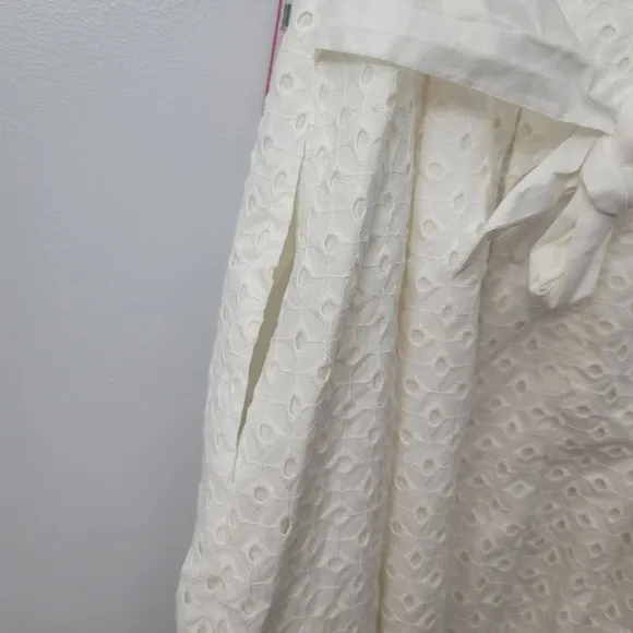 Vince CamutoSleeveless Eyelet Fit and Flare Dress