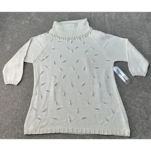 Vintage 80s Pearl Sweater Womens Plus 1X Winter Holiday Christmas Boho Chic