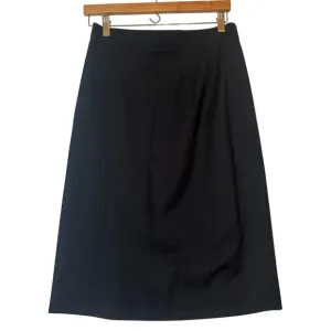 Vintage Brooks Brothers Navy Blue Pencil Skirt Size 12 Made in USA