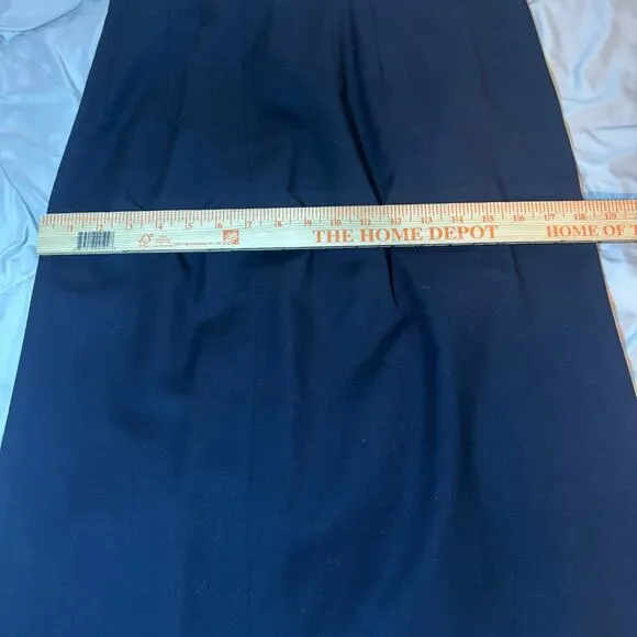 Vintage Brooks Brothers Navy Blue Pencil Skirt Size 12 Made in USA