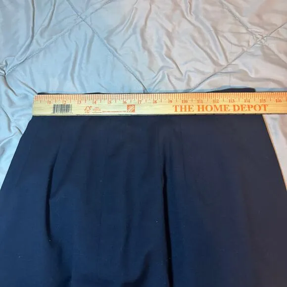 Vintage Brooks Brothers Navy Blue Pencil Skirt Size 12 Made in USA