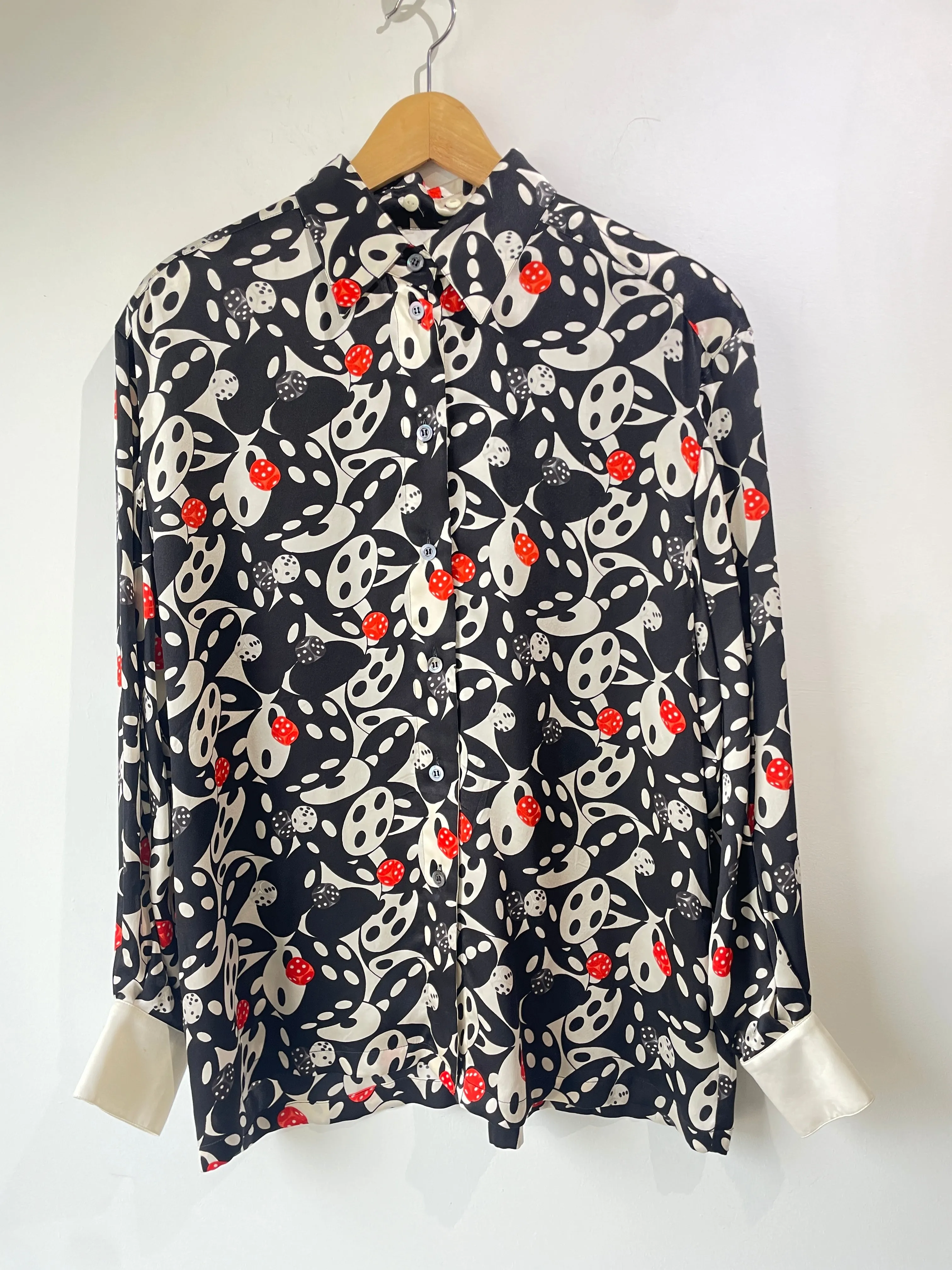 Vintage Escada Silk Dice Blouse