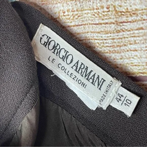 Vintage Giorgio Armani Pencil Style Skirt - CHOCOLATE