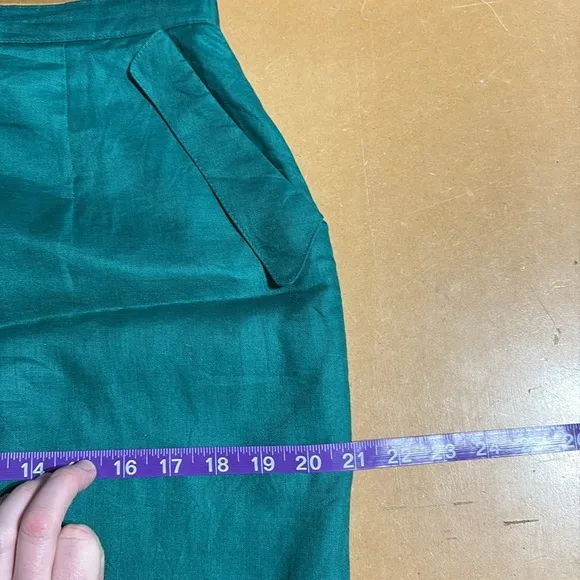 Vintage Pe Pe Holiday Green Long Pencil Skirt