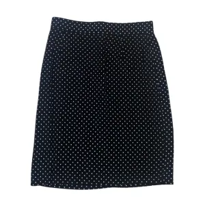 Vintage Veronica Barahona Black White Polka Dot Pencil Skirt Size 42 Small Short
