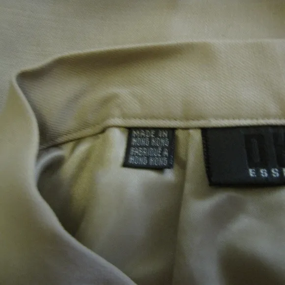 VTG DKNY Essentials 100% Wool Tan Pencil Skirt 14