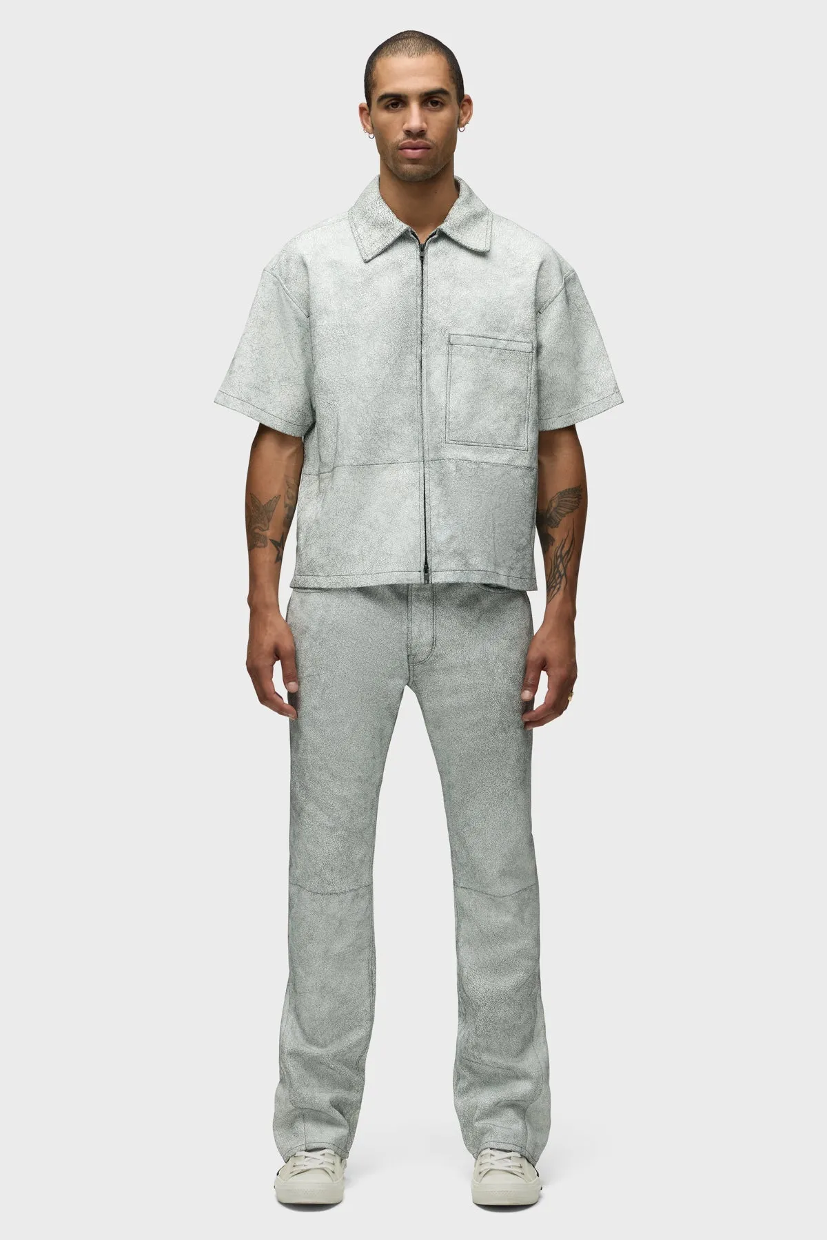 Walker Kick Flare Leather Pant