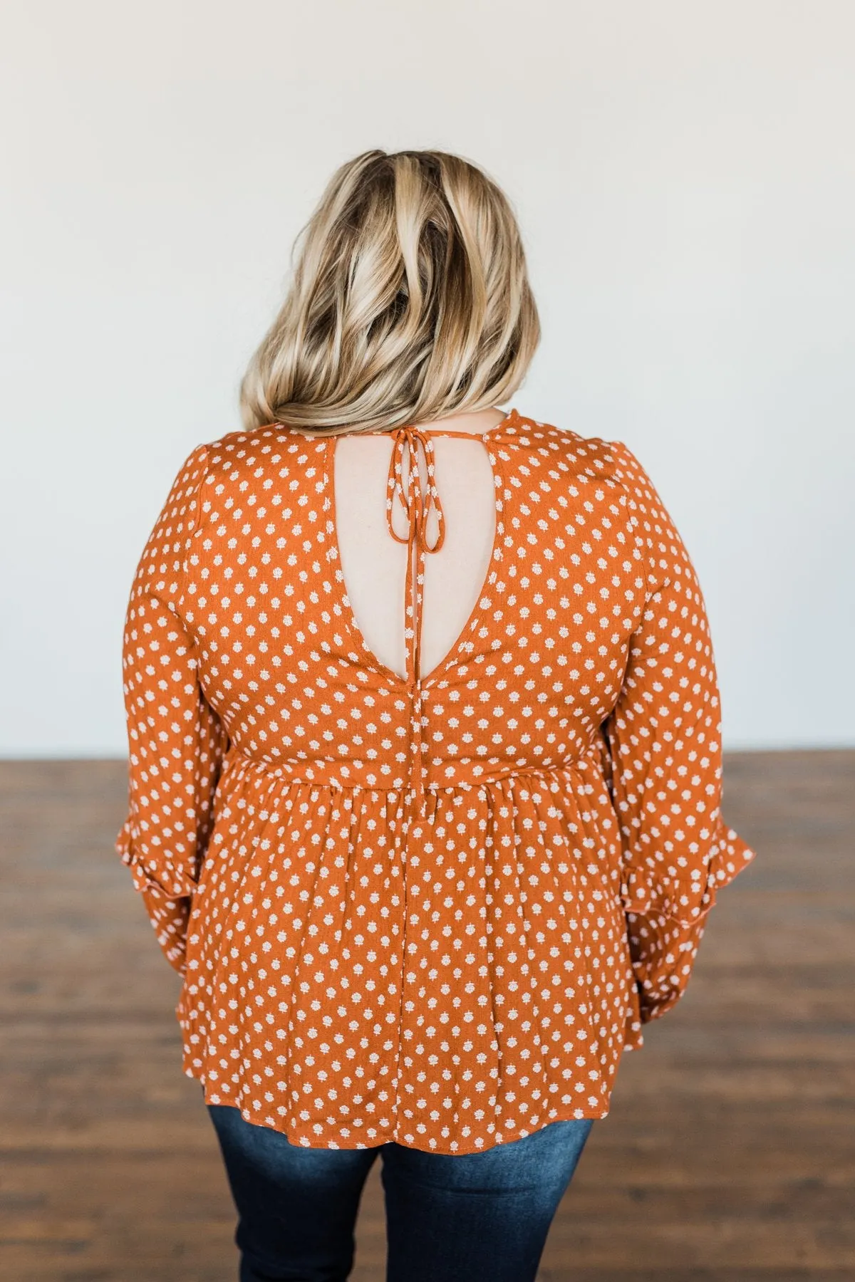 Wander Through The Wildflowers Blouse- Deep Burnt Orange