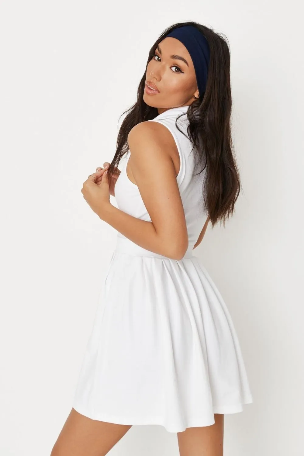 White basic tennis dress