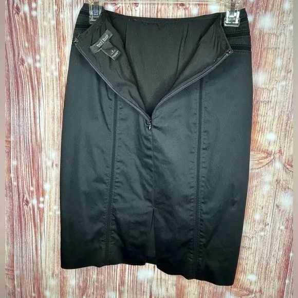 White House Black Market Pencil Skirt Size 0 Black Princess Seams