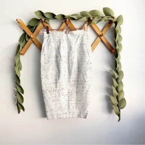 Wilfred Light Gray Space Dye Pencil Skirt