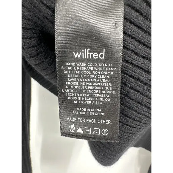 Wilfred Rebecca Ribbed cropped turtleneck sweater Black Size Large