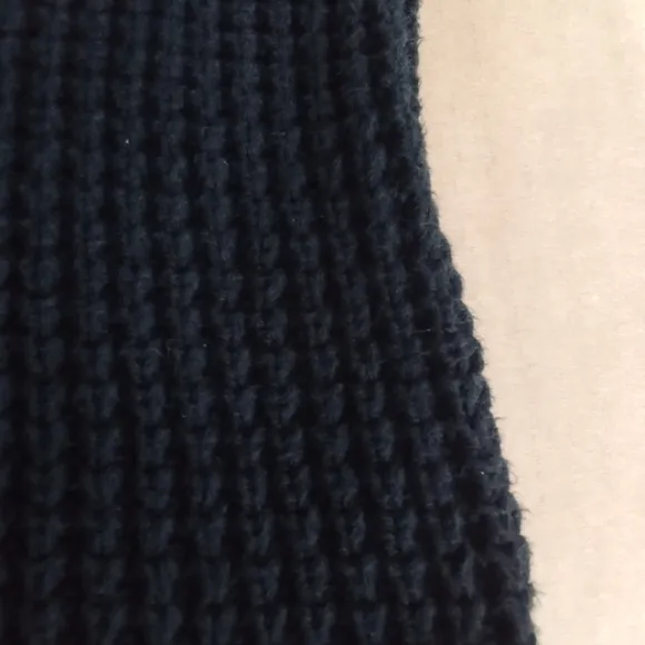 Women's J. Crew Ribbed Black V Neck Sweater Puff Sleeves Size Small
