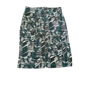 Worthington || Tropical Zipper Pull Pencil Skirt