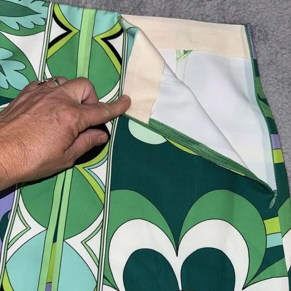ZARA Green Paisley Flower 70S Look Mini Skirt NWOt Size S
