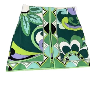 ZARA Green Paisley Flower 70S Look Mini Skirt NWOt Size S