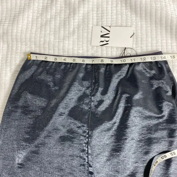 Zara Metallic Pencil Skirt Blogger Favorite Size M
