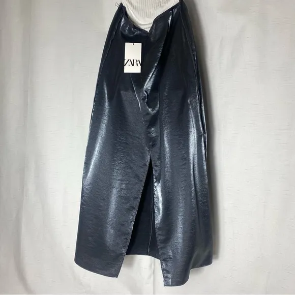 Zara Metallic Pencil Skirt Blogger Favorite Size M